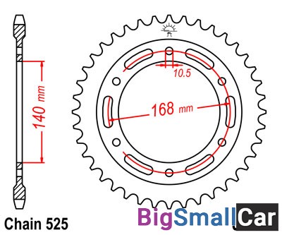 Звезда ведомая JT JTR3.42 - купить Верхних Кузлах