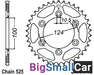 Звезда ведомая JT JTR745.38 - купить Верхних Кузлах