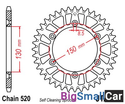 Звезда ведомая JT JTA251.50 - купить Верхних Кузлах