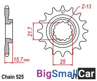 Звезда ведущая JT JTF1535.15RB - купить Верхних Кузлах