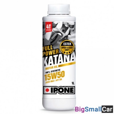 Масло моторное IPONE 4T FULL POWER KATANA SYNTHETIC 15W50 1L 800356 - купить Верхних Кузлах
