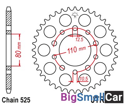 Звезда ведомая JT JTR1332.46 - купить Верхних Кузлах