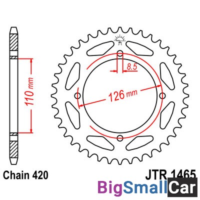 Звезда ведомая JT JTR1465.47 - купить Верхних Кузлах