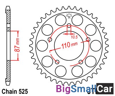 Звезда ведомая JT JTR807.45 - купить Верхних Кузлах
