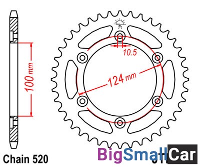 Звезда ведомая JT JTR735.45 - купить Верхних Кузлах