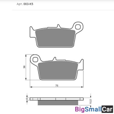Тормозные колодки GOLDfren K5 003 20974 - купить Верхних Кузлах