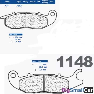 Тормозные колодки CL 1148XBK5 - купить Верхних Кузлах