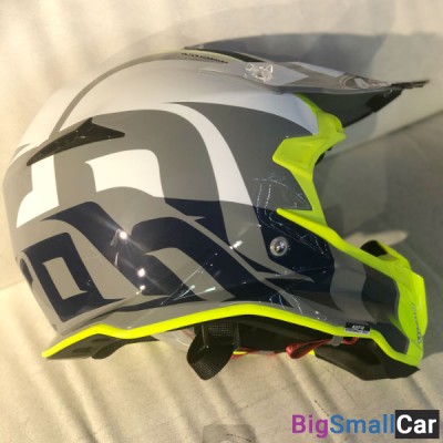 Шлем AIROH Terminator Open Vision SHOOT yellow/blue L TOVS - купить Верхних Кузлах